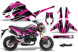 Motorcycle Graphics Kit Decal Sticker Wrap For Honda GROM 125 2013-2016 ATTACK PINK
