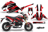 Motorcycle Graphics Kit Decal Sticker Wrap For Honda GROM 125 2013-2016 ATTACK RED
