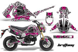 Motorcycle Graphics Kit Decal Sticker Wrap For Honda GROM 125 2013-2016 BRITTANY PINK WHITE