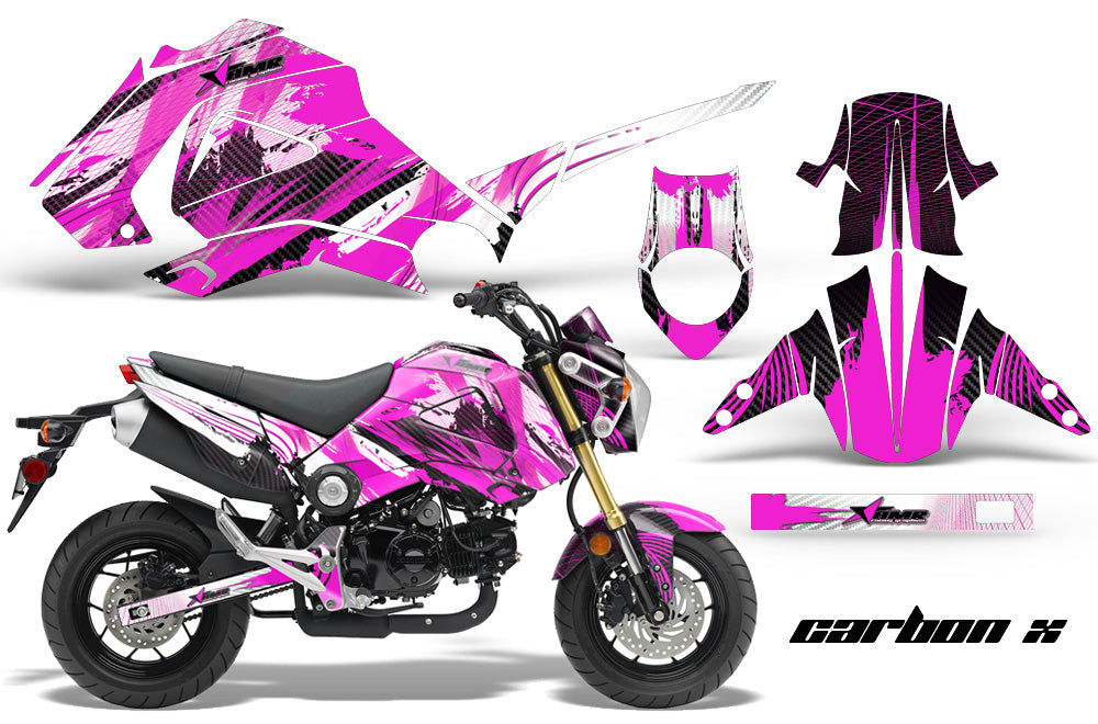 Motorcycle Graphics Kit Decal Sticker Wrap For Honda GROM 125 2013-2016 CARBONX PINK-atv motorcycle utv parts accessories gear helmets jackets gloves pantsAll Terrain Depot