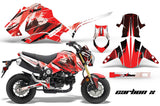 Motorcycle Graphics Kit Decal Sticker Wrap For Honda GROM 125 2013-2016 CARBONX RED