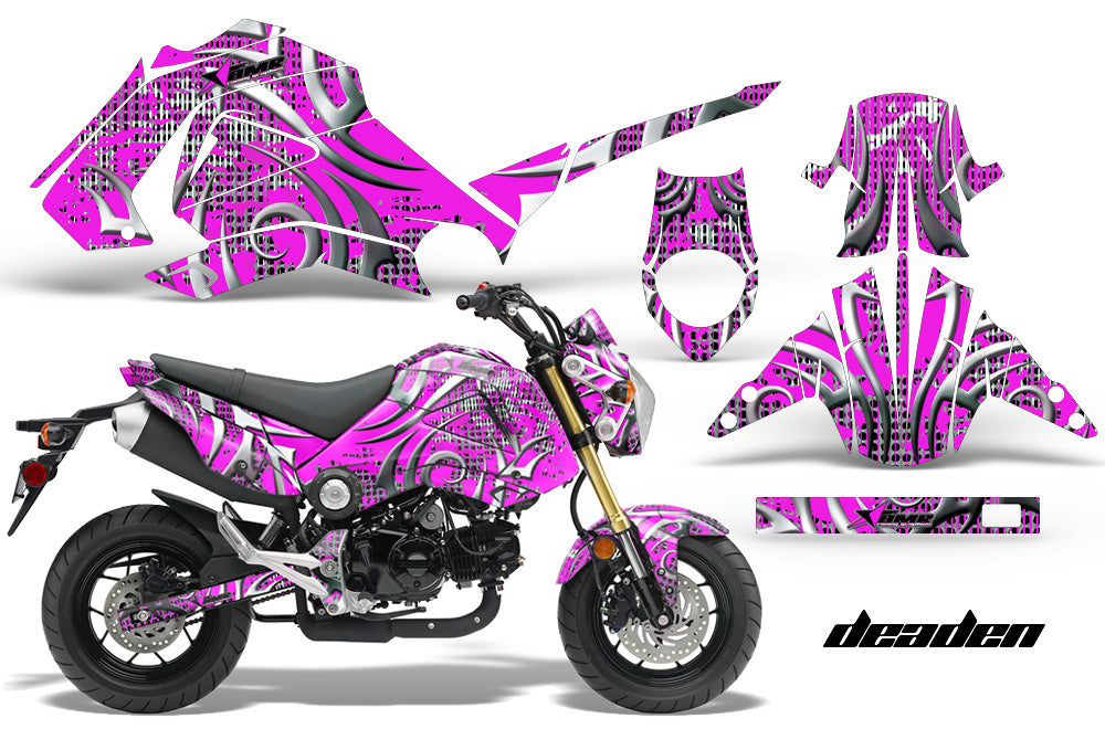 Motorcycle Graphics Kit Decal Sticker Wrap For Honda GROM 125 2013-2016 DEADEN PINK-atv motorcycle utv parts accessories gear helmets jackets gloves pantsAll Terrain Depot
