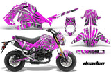 Motorcycle Graphics Kit Decal Sticker Wrap For Honda GROM 125 2013-2016 DEADEN PINK
