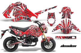 Motorcycle Graphics Kit Decal Sticker Wrap For Honda GROM 125 2013-2016 DEADEN RED-atv motorcycle utv parts accessories gear helmets jackets gloves pantsAll Terrain Depot