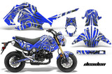 Motorcycle Graphics Kit Decal Sticker Wrap For Honda GROM 125 2013-2016 DEADEN BLUE