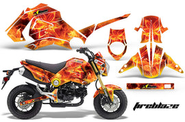 Motorcycle Graphics Kit Decal Sticker Wrap For Honda GROM 125 2013-2016 FIREBLAZE-atv motorcycle utv parts accessories gear helmets jackets gloves pantsAll Terrain Depot