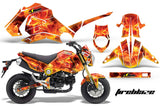 Motorcycle Graphics Kit Decal Sticker Wrap For Honda GROM 125 2013-2016 FIREBLAZE