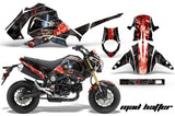 Motorcycle Graphics Kit Decal Sticker Wrap For Honda GROM 125 2013-2016 HATTER RED BLACK