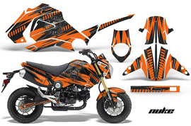Motorcycle Graphics Kit Decal Sticker Wrap For Honda GROM 125 2013-2016 NUKE ORANGE BLACK-atv motorcycle utv parts accessories gear helmets jackets gloves pantsAll Terrain Depot