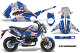 Motorcycle Graphics Kit Decal Sticker Wrap For Honda GROM 125 2013-2016 WARHAWK BLUE