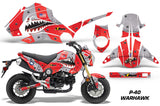 Motorcycle Graphics Kit Decal Sticker Wrap For Honda GROM 125 2013-2016 WARHAWK RED