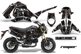 Motorcycle Graphics Kit Decal Sticker Wrap For Honda GROM 125 2013-2016 REAPER BLACK