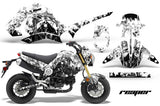 Motorcycle Graphics Kit Decal Sticker Wrap For Honda GROM 125 2013-2016 REAPER WHITE