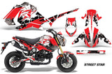 Motorcycle Graphics Kit Decal Sticker Wrap For Honda GROM 125 2013-2016 STREET STAR RED