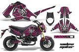 Motorcycle Graphics Kit Decal Sticker Wrap For Honda GROM 125 2013-2016 WIDOW PINK BLACK