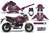 Motorcycle Graphics Kit Decal Sticker Wrap For Honda GROM 125 2013-2016 WIDOW PINK BLACK