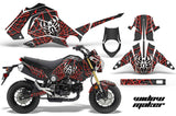 Motorcycle Graphics Kit Decal Sticker Wrap For Honda GROM 125 2013-2016 WIDOW RED BLACK