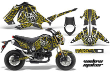 Load image into Gallery viewer, Motorcycle Graphics Kit Decal Sticker Wrap For Honda GROM 125 2013-2016 WIDOW YELLOW BLACK-atv motorcycle utv parts accessories gear helmets jackets gloves pantsAll Terrain Depot