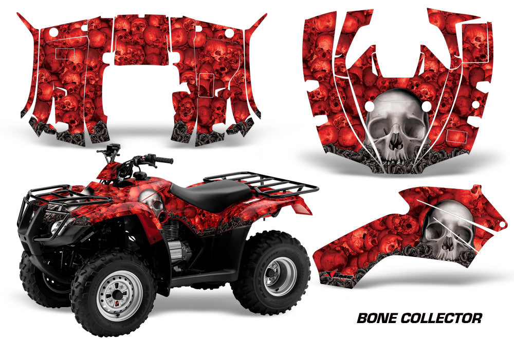 ATV Decal Graphics Kit Quad Wrap For Honda FourTrax Recon 2005-2018 BONES RED-atv motorcycle utv parts accessories gear helmets jackets gloves pantsAll Terrain Depot
