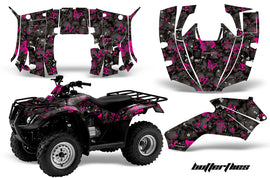 ATV Decal Graphics Kit Quad Wrap For Honda FourTrax Recon 2005-2018 BUTTERFLIES PINK BLACK-atv motorcycle utv parts accessories gear helmets jackets gloves pantsAll Terrain Depot