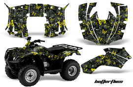 ATV Decal Graphics Kit Quad Wrap For Honda FourTrax Recon 2005-2018 BUTTERFLIES YELLOW BLACK-atv motorcycle utv parts accessories gear helmets jackets gloves pantsAll Terrain Depot