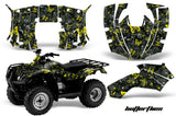 ATV Decal Graphics Kit Quad Wrap For Honda FourTrax Recon 2005-2018 BUTTERFLIES YELLOW BLACK