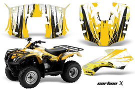 ATV Decal Graphics Kit Quad Wrap For Honda FourTrax Recon 2005-2018 CARBONX YELLOW-atv motorcycle utv parts accessories gear helmets jackets gloves pantsAll Terrain Depot