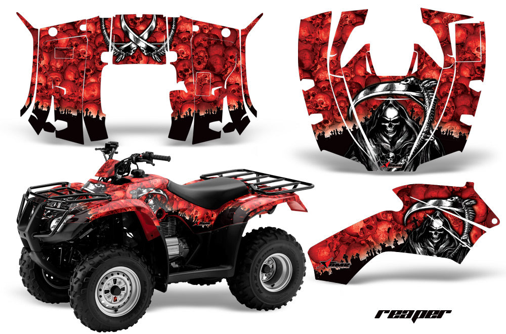 ATV Decal Graphics Kit Quad Wrap For Honda FourTrax Recon 2005-2018 REAPER RED-atv motorcycle utv parts accessories gear helmets jackets gloves pantsAll Terrain Depot