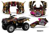 ATV Decal Graphics Kit Quad Wrap For Honda FourTrax Recon 2005-2018 TOXIC PINK YELLOW