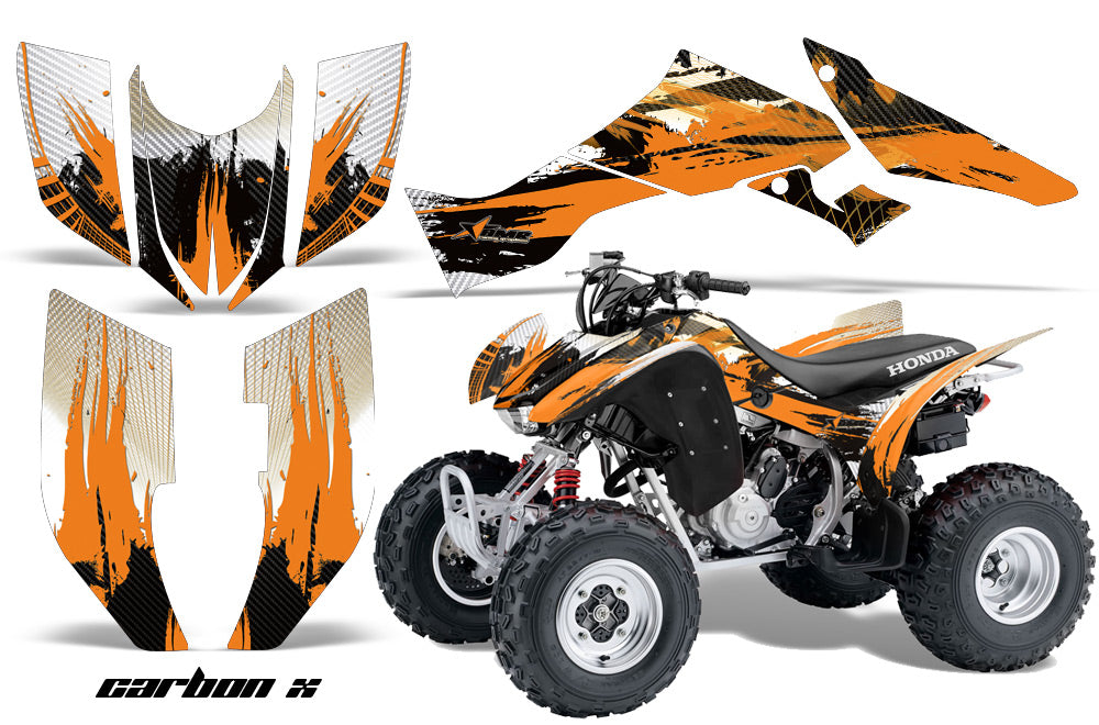 ATV Graphic Kit Quad Decal Wrap For Honda Sportrax TRX300EX 2007-2012 CARBONX ORANGE-atv motorcycle utv parts accessories gear helmets jackets gloves pantsAll Terrain Depot