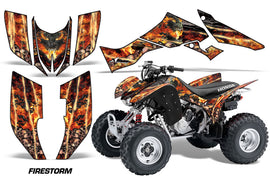 ATV Graphic Kit Quad Decal Wrap For Honda Sportrax TRX300EX 2007-2012 FIRESTORM BLACK-atv motorcycle utv parts accessories gear helmets jackets gloves pantsAll Terrain Depot