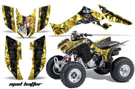 ATV Graphic Kit Quad Decal Wrap For Honda Sportrax TRX300EX 2007-2012 HATTER YELLOW BLACK-atv motorcycle utv parts accessories gear helmets jackets gloves pantsAll Terrain Depot