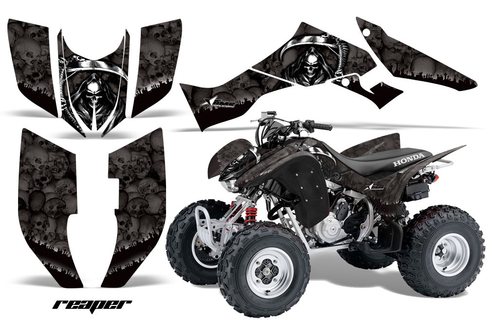 ATV Graphic Kit Quad Decal Wrap For Honda Sportrax TRX300EX 2007-2012 REAPER BLACK-atv motorcycle utv parts accessories gear helmets jackets gloves pantsAll Terrain Depot