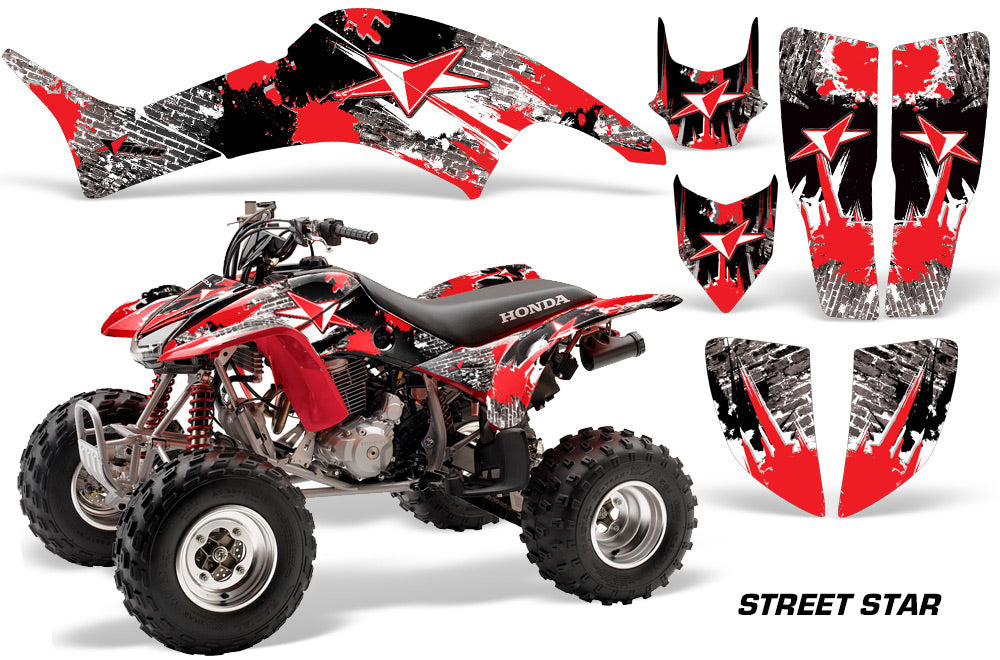 ATV Graphics Kit Decal Quad Sticker Wrap For Honda TRX400EX 1999-2007 STREET STAR RED-atv motorcycle utv parts accessories gear helmets jackets gloves pantsAll Terrain Depot