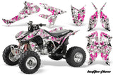 ATV Graphics Kit Quad Decal Sticker Wrap For Honda TRX450R TRX450ER BUTTERFLIES PINK WHITE