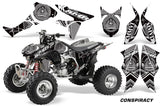 ATV Graphics Kit Quad Decal Sticker Wrap For Honda TRX450R TRX450ER CONSPIRACY WHITE