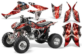 ATV Graphics Kit Quad Decal Sticker Wrap For Honda TRX450R TRX450ER HATTER RED SILVER-atv motorcycle utv parts accessories gear helmets jackets gloves pantsAll Terrain Depot