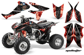 ATV Graphics Kit Quad Decal Sticker Wrap For Honda TRX450R TRX450ER HATTER BLACK RED-atv motorcycle utv parts accessories gear helmets jackets gloves pantsAll Terrain Depot