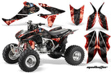 ATV Graphics Kit Quad Decal Sticker Wrap For Honda TRX450R TRX450ER HATTER BLACK RED