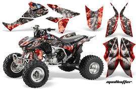 ATV Graphics Kit Quad Decal Sticker Wrap For Honda TRX450R TRX450ER HATTER SILVER RED-atv motorcycle utv parts accessories gear helmets jackets gloves pantsAll Terrain Depot