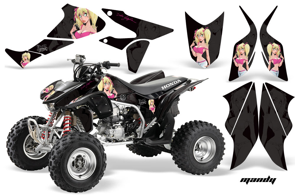 ATV Graphics Kit Quad Decal Sticker Wrap For Honda TRX450R TRX450ER MANDY PINK BLACK-atv motorcycle utv parts accessories gear helmets jackets gloves pantsAll Terrain Depot