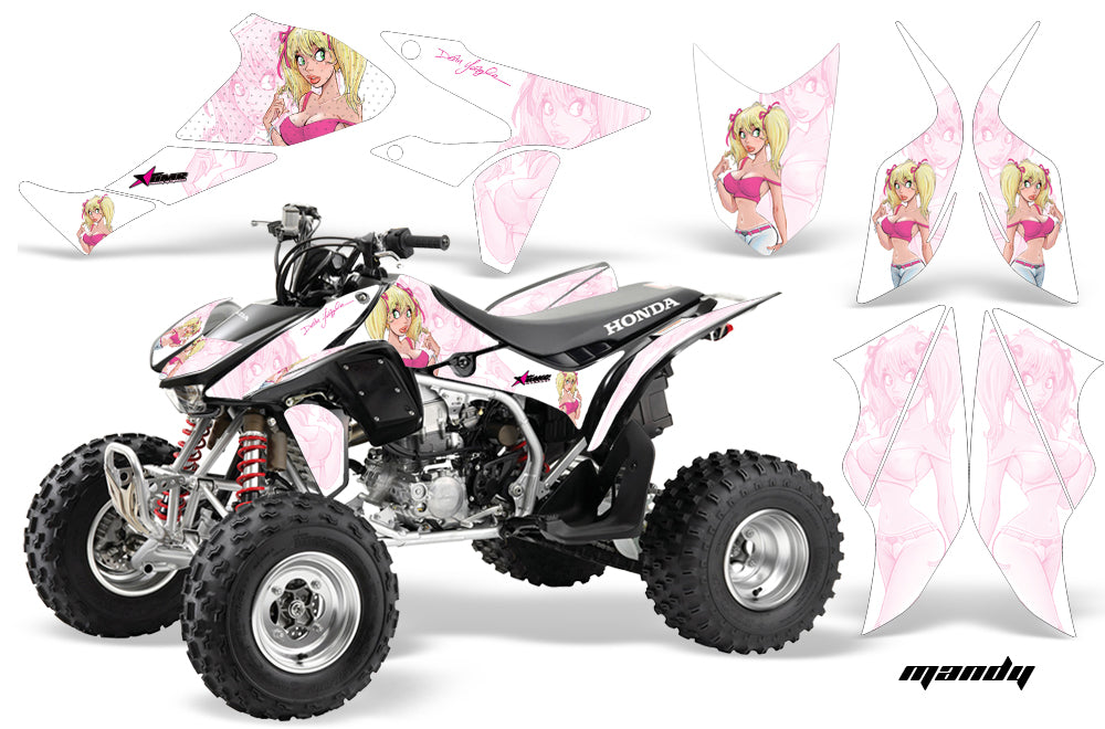 ATV Graphics Kit Quad Decal Sticker Wrap For Honda TRX450R TRX450ER MANDY PINK WHITE-atv motorcycle utv parts accessories gear helmets jackets gloves pantsAll Terrain Depot