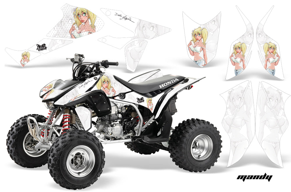 ATV Graphics Kit Quad Decal Sticker Wrap For Honda TRX450R TRX450ER MANDY WHITE-atv motorcycle utv parts accessories gear helmets jackets gloves pantsAll Terrain Depot