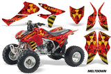 ATV Graphics Kit Quad Decal Sticker Wrap For Honda TRX450R TRX450ER MELTDOWN YELLOW RED