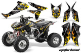 ATV Graphics Kit Quad Decal Sticker Wrap For Honda TRX450R TRX450ER MOTORHEAD BLACK