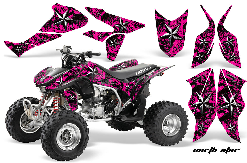 ATV Graphics Kit Quad Decal Sticker Wrap For Honda TRX450R TRX450ER NORTHSTAR CHROME PINK-atv motorcycle utv parts accessories gear helmets jackets gloves pantsAll Terrain Depot