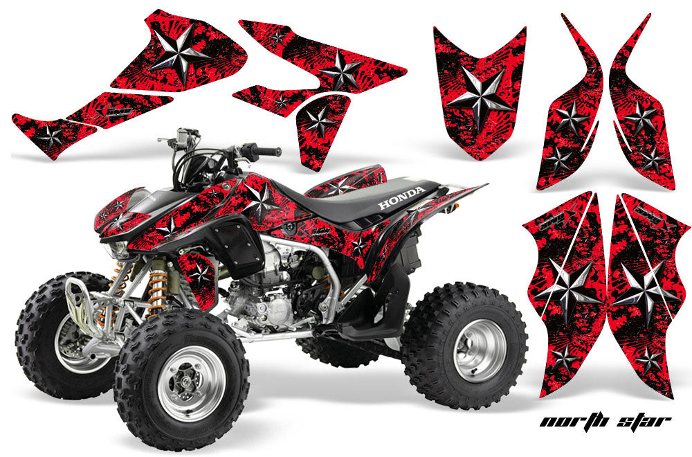 ATV Graphics Kit Quad Decal Sticker Wrap For Honda TRX450R TRX450ER NORTHSTAR CHROME RED-atv motorcycle utv parts accessories gear helmets jackets gloves pantsAll Terrain Depot