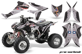 ATV Graphics Kit Quad Decal Sticker Wrap For Honda TRX450R TRX450ER WARHAWK BLACK-atv motorcycle utv parts accessories gear helmets jackets gloves pantsAll Terrain Depot