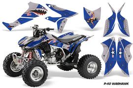 ATV Graphics Kit Quad Decal Sticker Wrap For Honda TRX450R TRX450ER WARHAWK BLUE-atv motorcycle utv parts accessories gear helmets jackets gloves pantsAll Terrain Depot