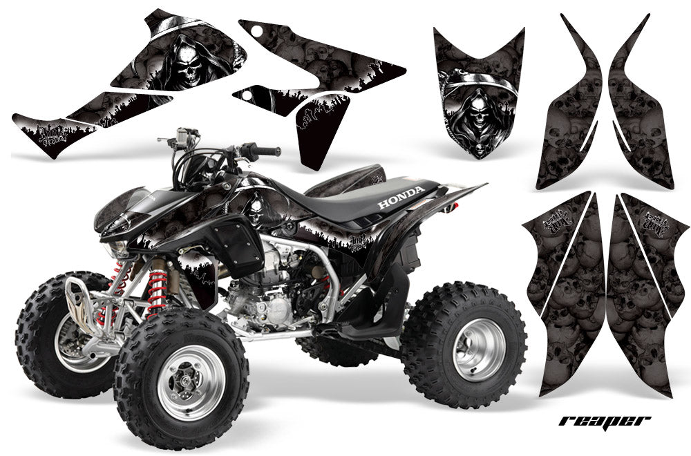 ATV Graphics Kit Quad Decal Sticker Wrap For Honda TRX450R TRX450ER REAPER BLACK-atv motorcycle utv parts accessories gear helmets jackets gloves pantsAll Terrain Depot
